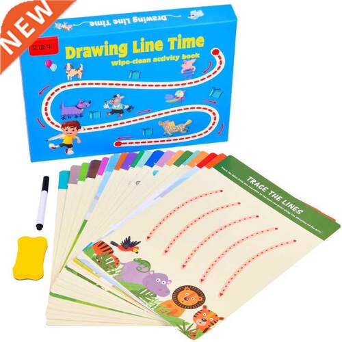 Children's Pen Control Training Card Color Black and White