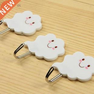 3Pcs Wall Hanging Door Hooks Bathroom Clouds Hanger Self-adh