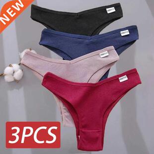 FINETOO PCS/Set Women	s Panties Cotton Brazilian Unde