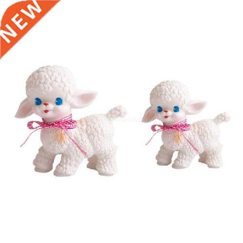 Cute Lamb Statue Resin Toy Fairy Cartoon Standing eep