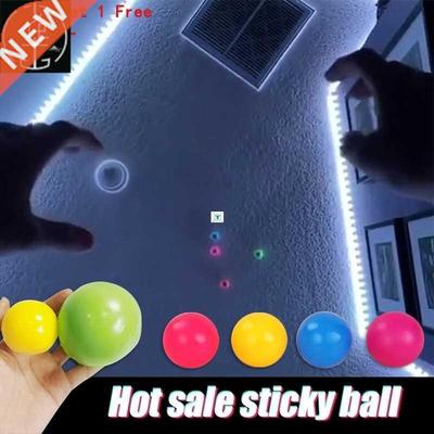 4pc Stick Wall Ball Glowing Globbles Fidget Toy Squash Xmas