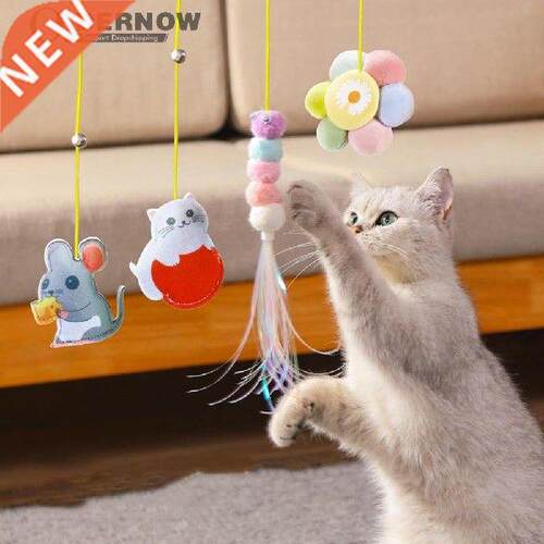 Interesting Cat Toy Hanging Funny Self-hey Stick with Bell