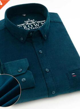 Plus Size Cotton Corduroy Shirt for Men Casual S-7XL Busines