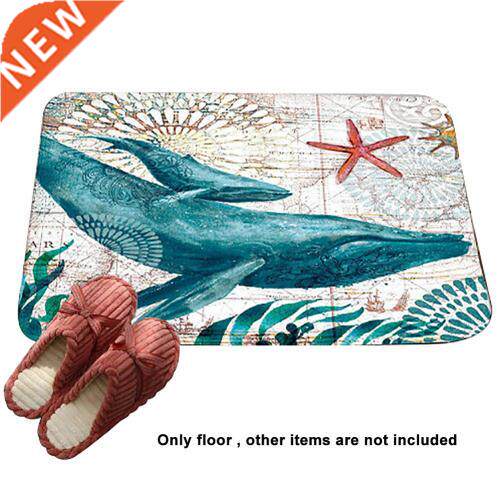 Turtle/Octopus/Sea Horse Printed Doormat Non-slip Floor Rug