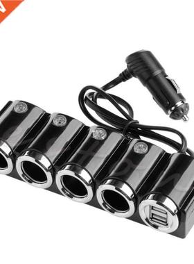 USB Cigarette 4 Way Car Lighter Socket Splitter Charger Powe