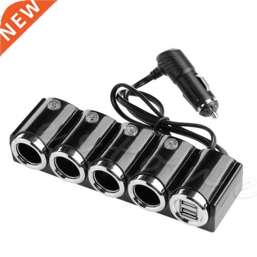 USB Cigarette 4 Way Car Lighter Socket Splitter Charger Powe