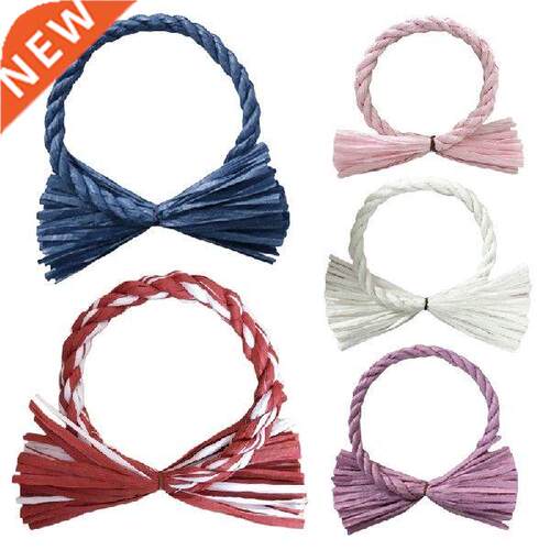 8/10/15cm Colorful Raffia Paper Wreath  Handmade Party