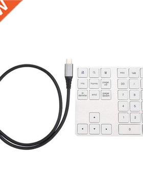 Wireless Number Keyboard 34-Keys Numeric Keypad+USB Type-C H