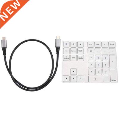 Wireless Number Keyboard 34-Keys Numeric Keypad+USB Type-C H
