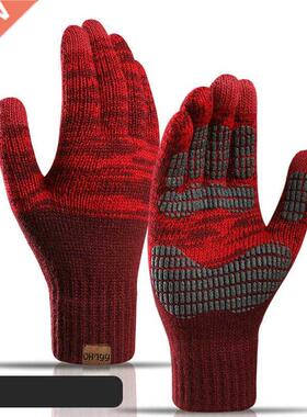Touch Screen Gloves for Winter Wool Knitted Men's Gloves Fem