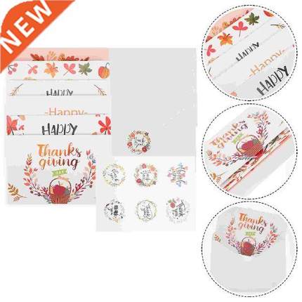 Greeting Thanksgiving ower Seal Envelope Writing Hand