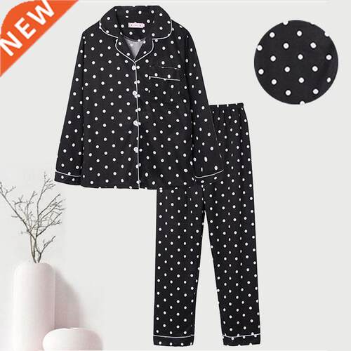 Maternity Pajamas Set Long Sleeve Trousers Sleepwear Dot Pri