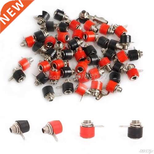 50Pcs 4mm Banana Panel Socket Test Probe Binding Post Nut Pl