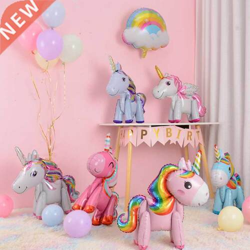 Unicorn Balloon Decoration Happy Birthday Party Supplies Foi