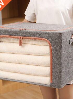 Clothing Quilt Storage Box Organizer Steel Frame Foldable