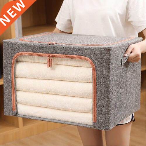 Clothing Quilt Storage Box Organizer Steel Frame Foldable
