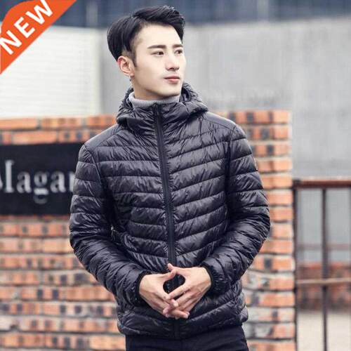 2021 Men New Spring And Autumn Lightweight Down Jacket Hoode