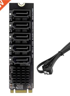 M.2 NGFF Riser Card M.2 NGFF B-Key Sata To SATA  5 Port Exp