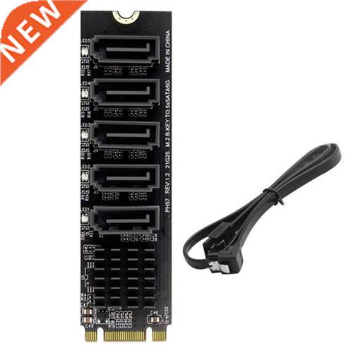 M.2 NGFF Riser Card M.2 NGFF B-Key Sata To SATA  5 Port Exp