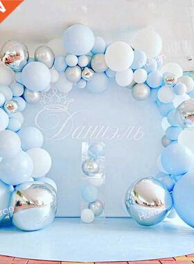 Blue Slver Gold Brthday Balloon Garland Arch Kt Weddng 1