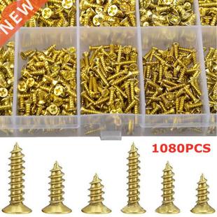 1080PCS Flat Head Wood Screw Set M2 M2.5 M3 Cross Recessed G