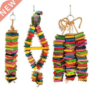 Parrot Bird Chewing Cardboard Colorful Destroy Birds Toy