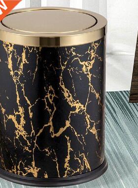 Nordic Metal Garbage Bin Toilet Bedroom Marble Office
