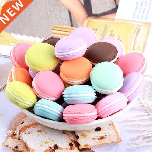 10 Pcs Resin Simulation Cartoon Macaron Cream Cake Dollhouse