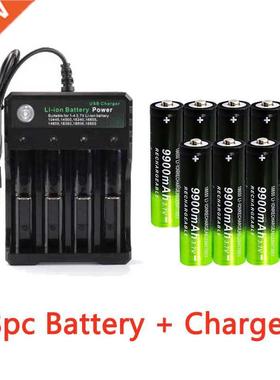 GTF 3.7V 18650 9900mAh Rechargeable Battery 2/4/8pcs Battery
