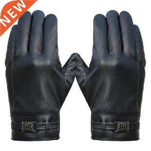 Men's Winter Gloves Washed Leather Touch Screen Warm Gloves