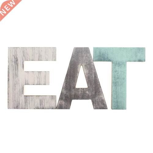 3pcs Wooden Sign EAT Letters Large Kitchen Photo Props