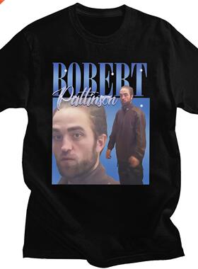Robert Pattinson 90s Vintage Unisex Black Tshirt Men T Shirt
