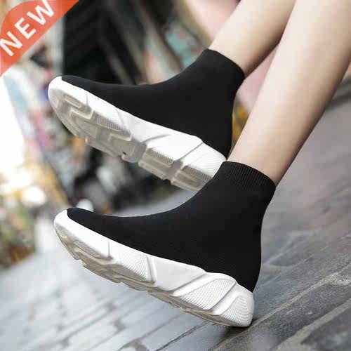 Brand Unisex Socks Shoes Breathable High-top Women Shoes Fla