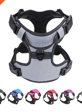 Dog Harness Vest No Pull Reflective Breathable Soft Collar W