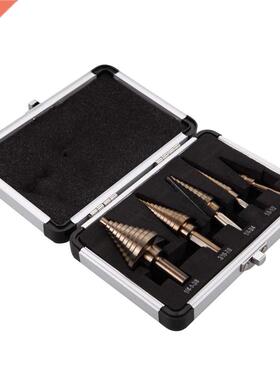 5pcs HSS COBALT MULTIPLE HOLE 50 Sizes STEP DRILL BIT SET w