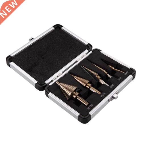5pcs HSS COBALT MULTIPLE HOLE 50 Sizes STEP DRILL BIT SET w