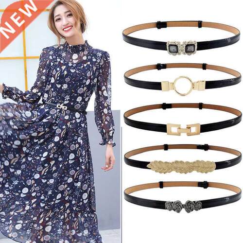 Female Adjustable Thin Belt U Leathe Belts fo Women Dess