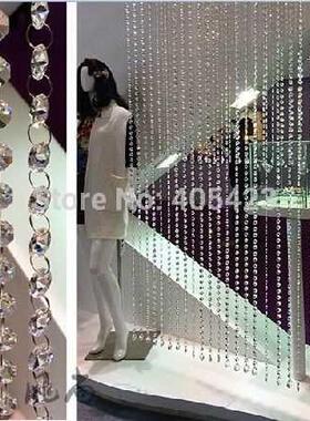 10M/lot (30ft) top clear acrylic 14MM octagonal crystal