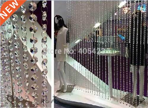 10M/lot (30ft) top clear acrylic 14MM octagonal crystal