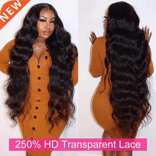 HD Transparent Lace Front Human Hair Wigs Highlight Wig Huma