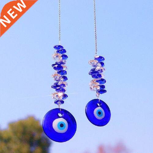Lucky Charm Pendant Evil Eye Hanging Dream Catcher Crystal
