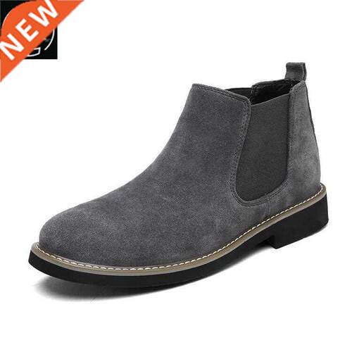 男套脚切尔西靴休闲靴 men chelsea boots leather winter shoes