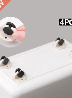 4pcs Adhesive Pulley Storage Box Pulley Trash Can Self-adhes