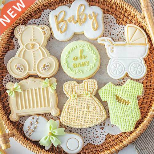 Acrylic Baby Birthday Embossed Mold Baby Shower Cookie Press