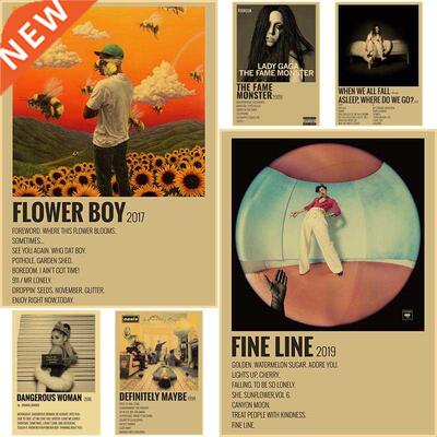 Vintage Classic Music Band Singer Poer Kraft Paper Retro M
