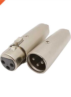 Metal  Pin RCA Male Plug to Pin XLR Female Socket Connecto