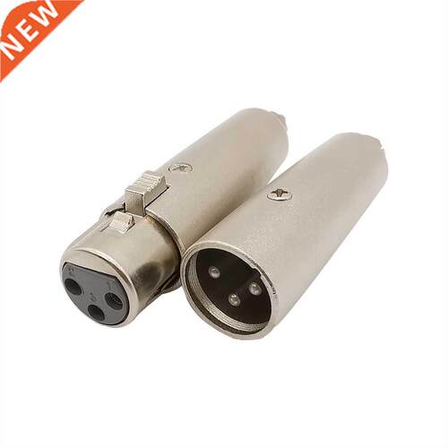 Metal  Pin RCA Male Plug to Pin XLR Female Socket Connecto