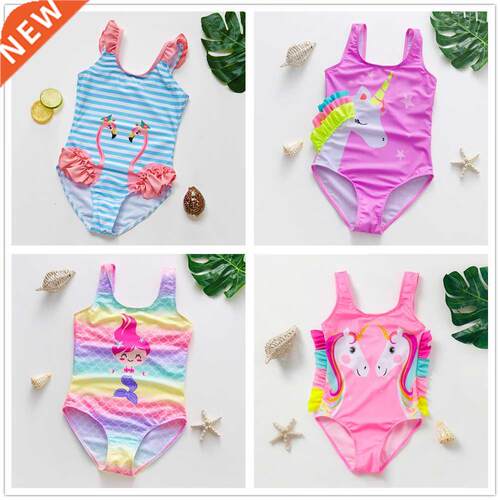 1~10Y Toddler Baby Girls Swimsuit one piece Children Swimwea