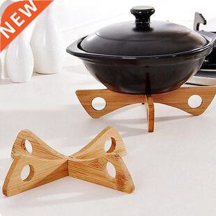 Bamboo Fdable Non-slip Heat Resistant Pad Hder