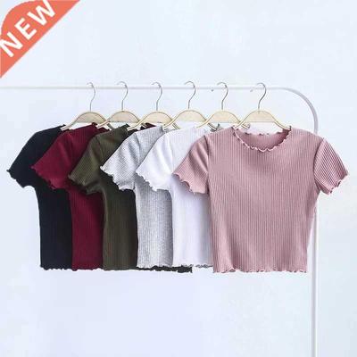 Vintge Wood ers O neck Short sleeve T-shirt 2021 New Womn